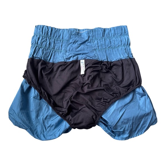 Free People Movement The Way Home Shorts Lined Ocean Blue Smocked Waistband Sz S - Picture 5 of 6